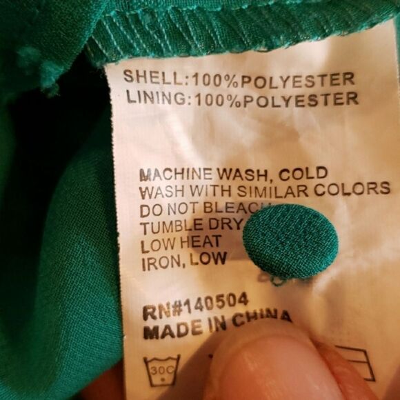 Romy Sheer Green Long Sleeve Blouse - Picture 6 of 7